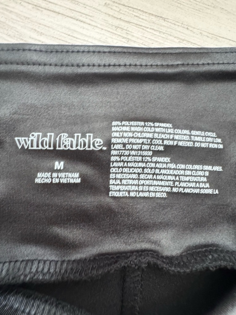 wild fable Black High-Rise Logo Waistband Leggings